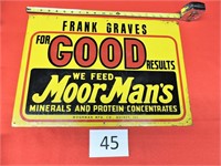 Frank Grave MoorMan's Minerals Metal Sign