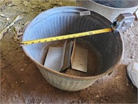 Vintage Galvanized Basket Tub