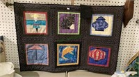 Amazing quilted wall hanging featuring origami