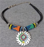 BEADED NECKLACE (B)