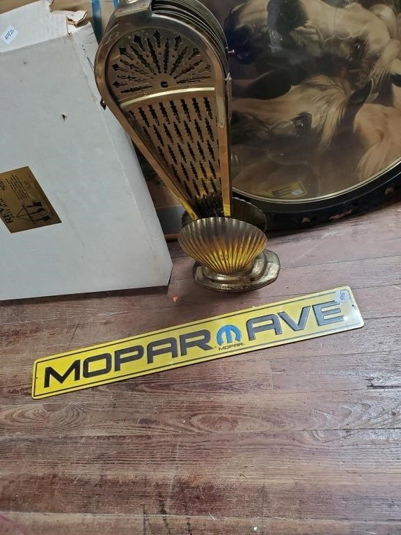 Metal Mopar Ave. Sign