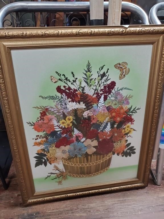 Real Dried Flowers Framed