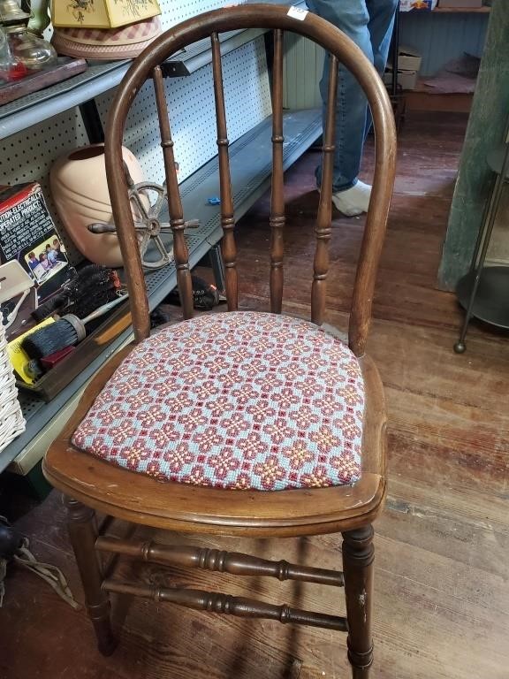 Needlepoint Wooden Chair