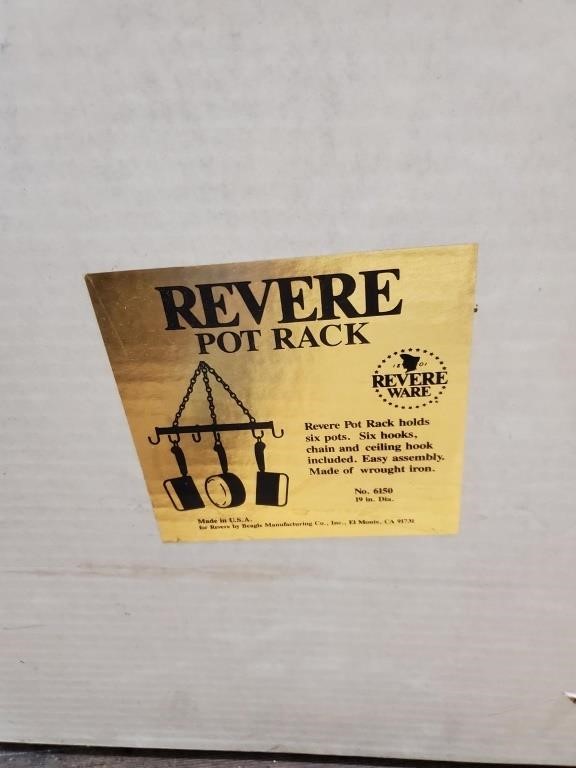 Revere Pot Rack in box