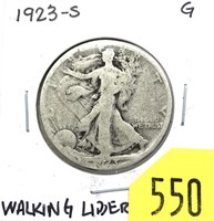 1923-S Walking Liberty half dollar