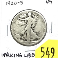 1920-S Walking Liberty half dollar