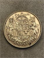 1950 CANADA SILVER ¢50 COIN
