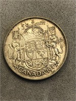 1949 CANADA SILVER ¢50 COIN