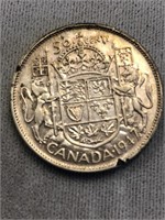 1947 CANADA SILVER ¢50 COIN