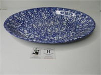 Blue and White Oval Platter
