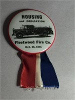 1946 FLEETWOOD FIRE CO BADGE