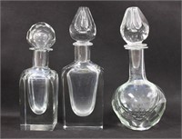 (3) Oversized Formia Murano Decanters w Stoppers