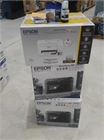 Lot of 3 Epson Printers & Ink