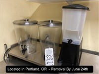 LOT, (3) ASSORTED ICE BEVERAGE DISPENSERS