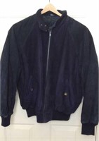 Authentic Imports Leather Suede Navy Coat L Men's