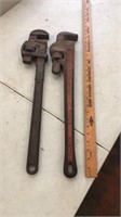 Pair of Large Pipe Wrenches