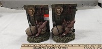 Set Of (2) Western Cowboy Inspired Book Ends