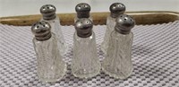 (6) Sterling Silver Topped Salt/Pepper Shakers