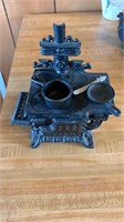 Cast Iron Miniature Stove with Pans