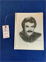 ONE-OF-A-KIND TOM SELLECK DRAWING
