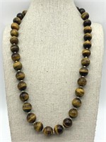 14K GF Vintage Tigers Eye Large Bead Necklace