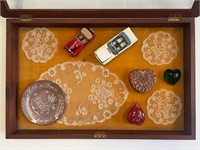 LARGE SHADOWBOX W/ ITEMS INSIDE