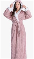 (New)Dowesrobe Women's fluffy hooded plush