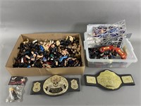 Modern Wrestling Figures & Ring w/ Cosplay Belts