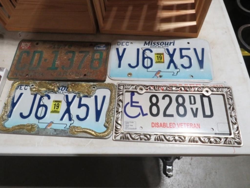 LICENSE PLATES AND FRAMES