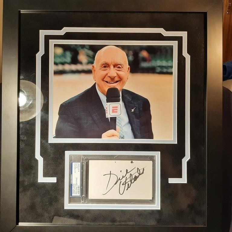 Dick Vitale Framed Photo and Autograph COA