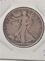 1921-D Walking Liberty Half Dollar- KEY DATE