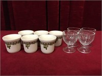 2 Vintage Egg Cup Sets - 10pcs