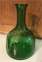 Green Depression Glass Cameo Ballerina Dancing