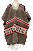 MEXICAN SERAPE WOOL PONCHO