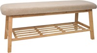 45 Shoe Bench  Padded Seat  2 Tier Rack