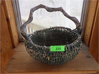 WEATHERED PAINTED BASKET