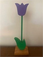 Wooden tulip decor