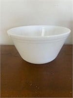 White glass bowl