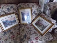 Three Thomas Kinkade prints, 13" x 16"