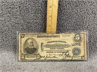 1902 $5 Chatam Phenix Bank of NY Note