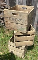 Lot of three apple crates includes one DK