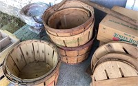 Vintage apple crates - some with lids - lot of six