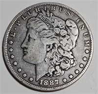 1887 o Morgan Silver Dollar