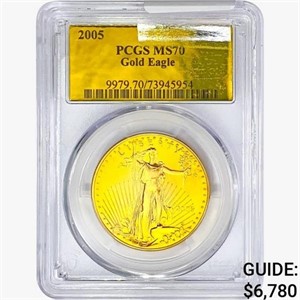2005 $50 1oz. Gold Eagle PCGS MS70