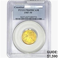 1987-W .2419oz. Gold $5 Constitut PCGS PR69 DCAM