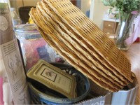 stone coasters, paper plate holders