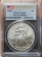 2008 American Silver Eagle (MS69 PCGS)