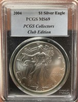 2004 American Silver Eagle (MS69 PCGS)