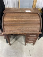 Solid Wood Vintage Roll Top Desk 36x28.5x43