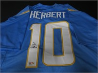 CHARGERS JUSTIN HERBERT SIGNED JERSEY HERITAGE